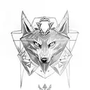 hylian shield with wolf link and triforce tattoo design idea