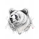 tattoo machine with bear tattoo design idea