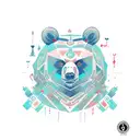 tattoo machine with bear tattoo design idea