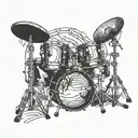 drum set tattoo design idea