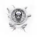 symbiote tattoo design idea