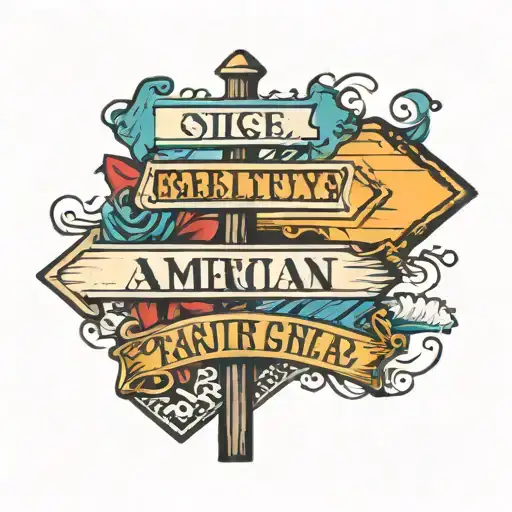 street sign tattoo design idea