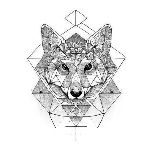 woodland animals, nature, fractal, sacred geometry, mimbres tattoo design idea