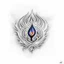 flames  tattoo design idea