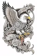 eagles death spiraling  tattoo design idea
