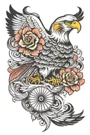eagles death spiraling  tattoo design idea