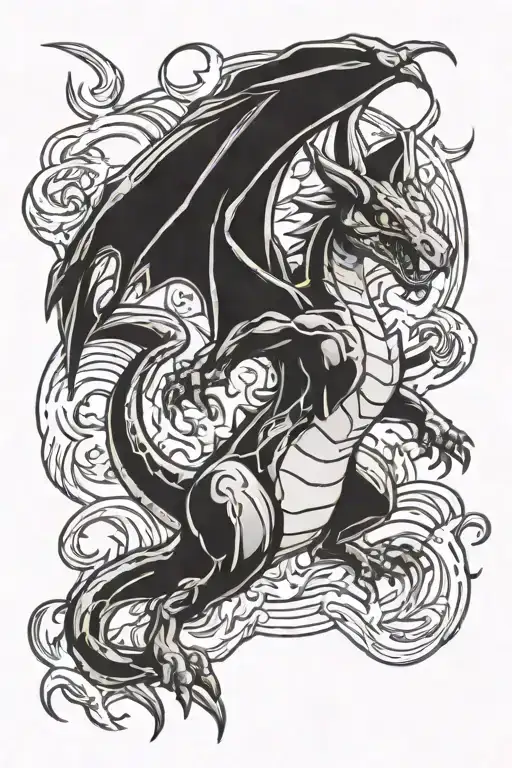 Charizard Pokemon tattoo design idea