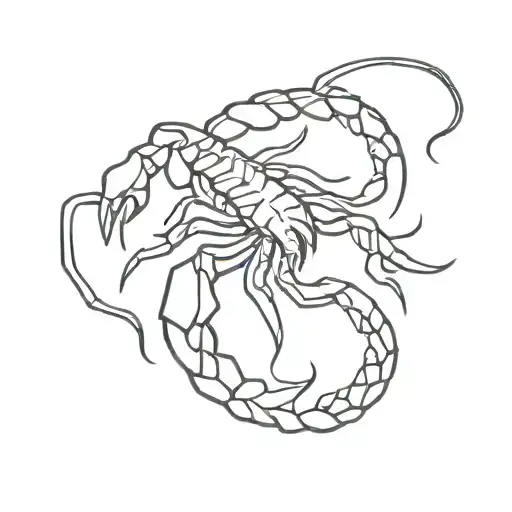 girly simple Scorpio  tattoo design idea