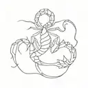 girly Scorpio  tattoo design idea