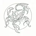 girly Scorpio  tattoo design idea