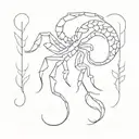 girly Scorpio  tattoo design idea