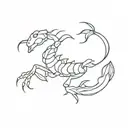 girly Scorpio  tattoo design idea
