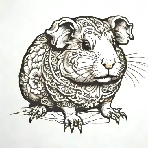 Guinea pig tattoo design idea