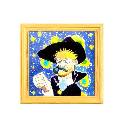 van gogh starry night + salvador dali + Jean-Michel Basquiat tattoo design idea