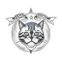 EVIL CAT tattoo design idea