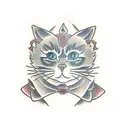 EVIL CAT tattoo design idea