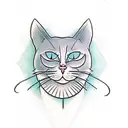 EVIL CAT tattoo design idea