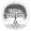 Tree of Life with Virgo Sagittarius Aquarius geometric constellations tattoo design idea