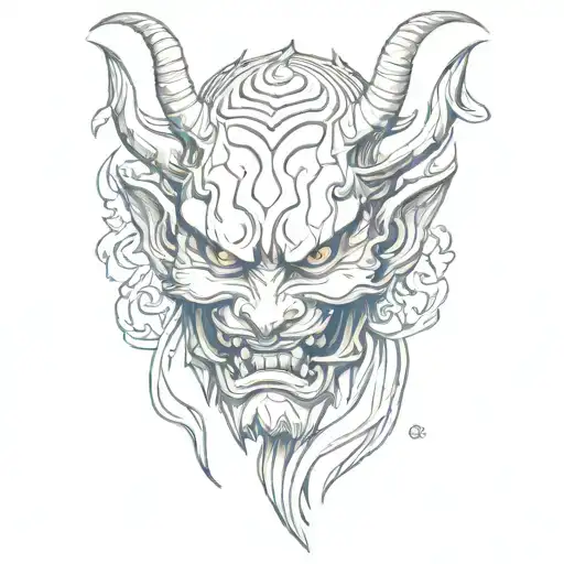 Hannya Mask tattoo design idea