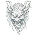 Hannya Mask tattoo design idea