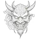 Hannya Mask tattoo design idea