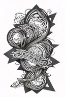 name intertwined tattoo design idea