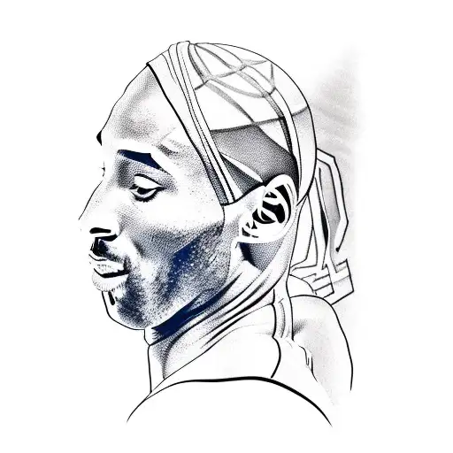kobe bryant with a black mamba tattoo design idea