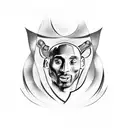kobe bryant with a black mamba tattoo design idea