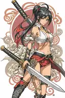 sexy anime girl katana sword tattoo tattoo design idea