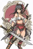 sexy anime girl katana sword tattoo tattoo design idea