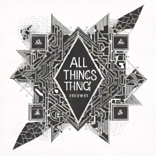 Words saying "All Things" inspired by the  periodic table  tattoo design idea