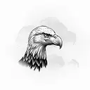 bald eagle stading on a globe with a foul anchor tattoo design idea
