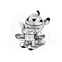 stitch on a skateboard tattoo design idea