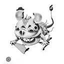 stitch on a skateboard tattoo design idea