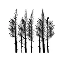4 aspen trees on mountain tattoo design idea