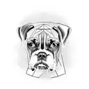 boxer dog tattoo design idea