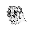 boxer dog tattoo design idea