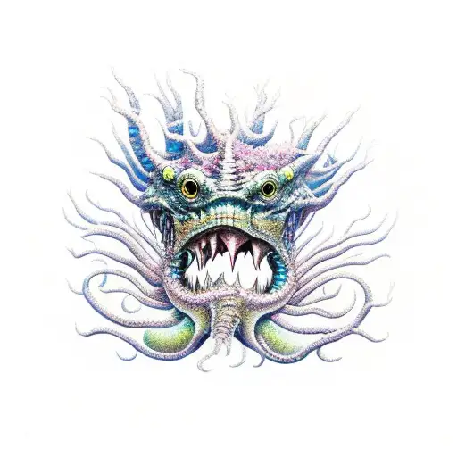 sea monster tattoo design idea
