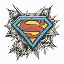 Superman Logo tattoo design idea