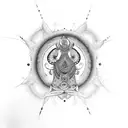 índia com arco tattoo design idea