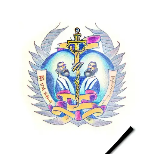 Saint Peter and Saint Paul  tattoo design idea