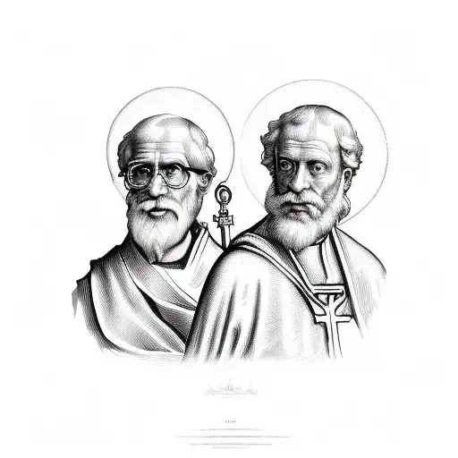 Saint Peter and Saint Paul  tattoo design idea