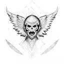 MIchael the Arch Angel Stabbing Satan tattoo design idea