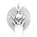 MIchael the Arch Angel Stabbing Satan tattoo design idea