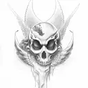 MIchael the Arch Angel Stabbing Satan tattoo design idea