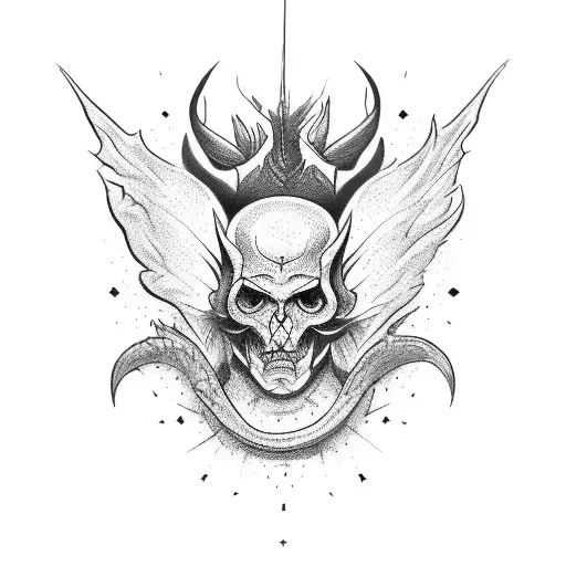 the fall of lucifer tattoo design idea