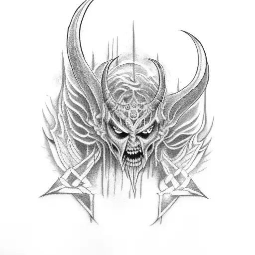 the fall of lucifer tattoo design idea