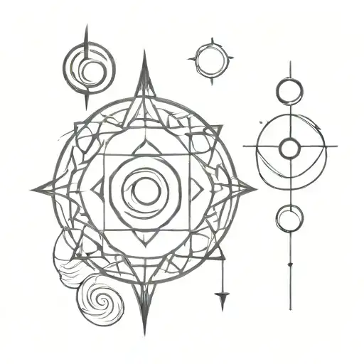 chakra symbols tattoo design idea