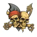 skull brotherhood tattoo design idea