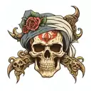 skull brotherhood tattoo design idea